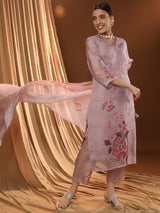 Flowerlet Baby Pink Kurta Set