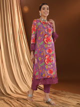 Pink Conformity Multi-print Kurta Set