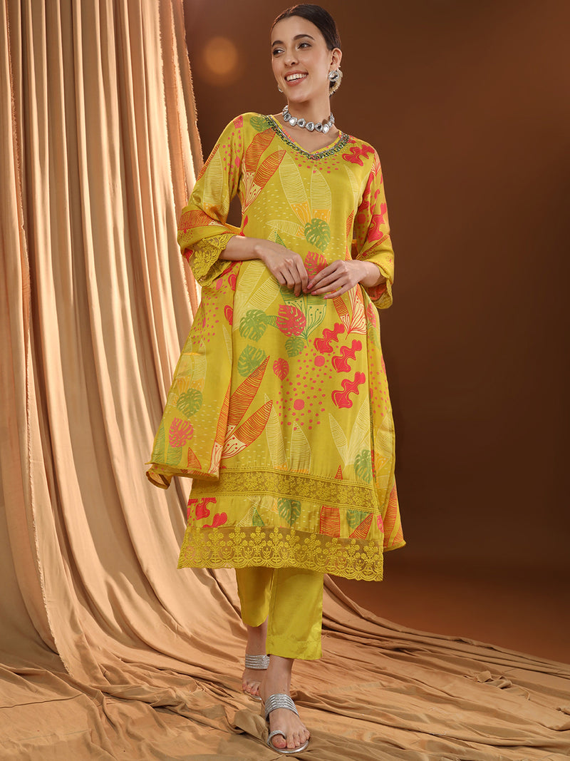 Sunshine Floral Yellow Kurta Set