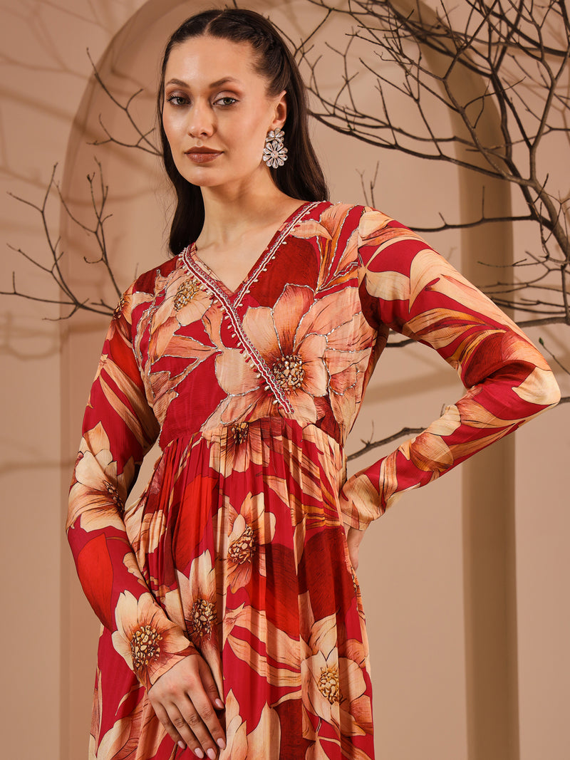 Ruby Radiance Kurta Set