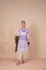 Orchid Bloom Linen Kurti