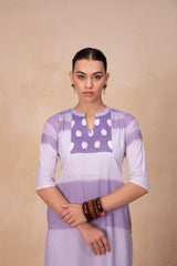 Orchid Bloom Linen Kurti