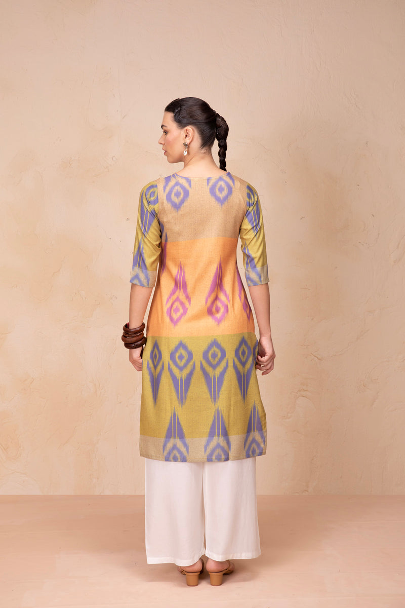 Colour Fusion Linen Kurti