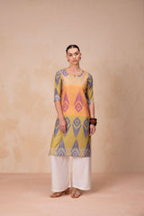 Colour Fusion Linen Kurti