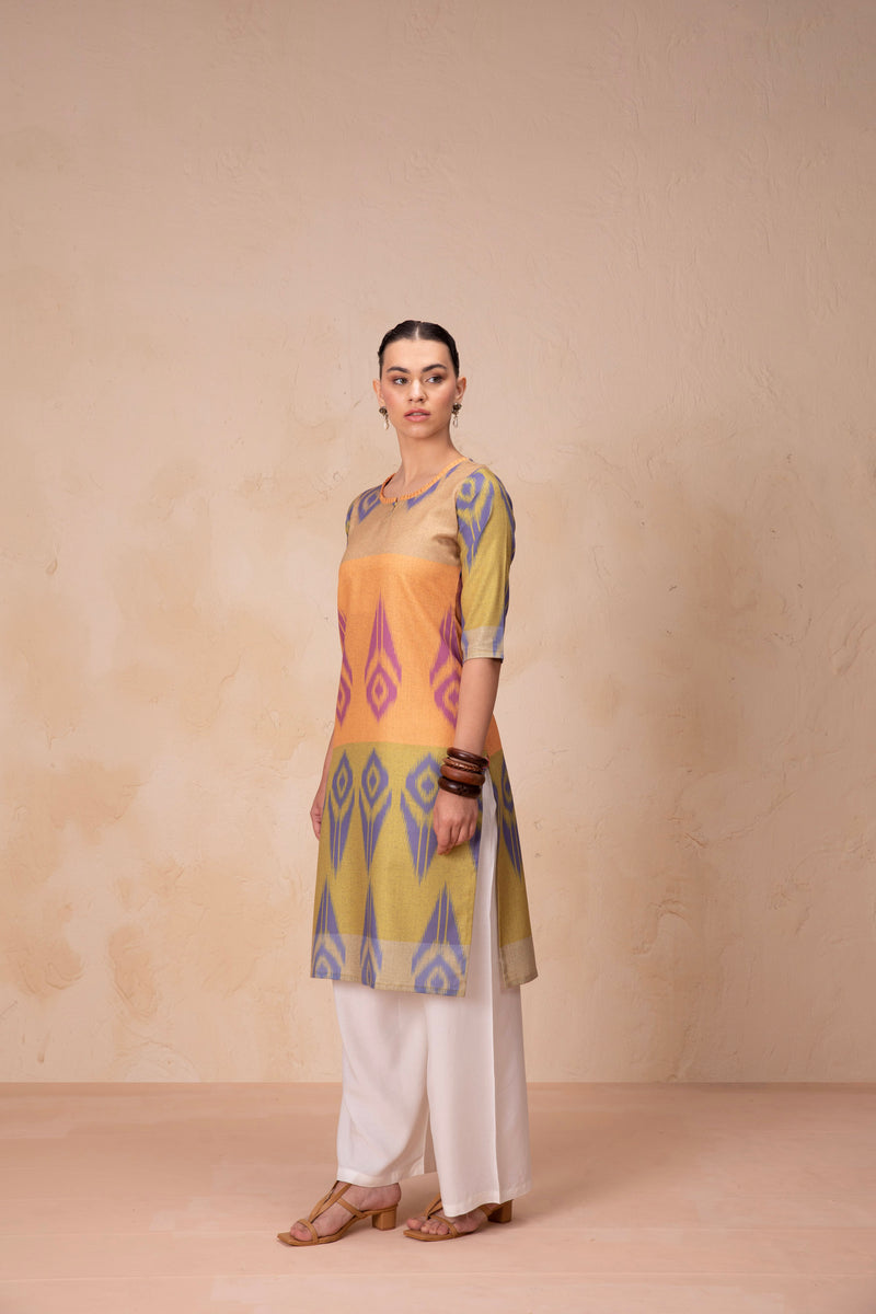 Colour Fusion Linen Kurti