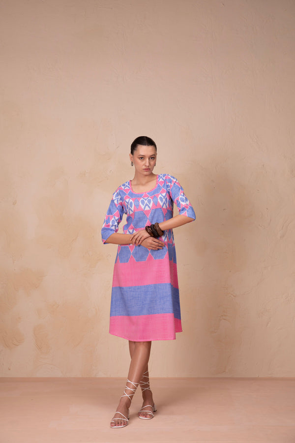 Vibrant Harmony Linen Kurti