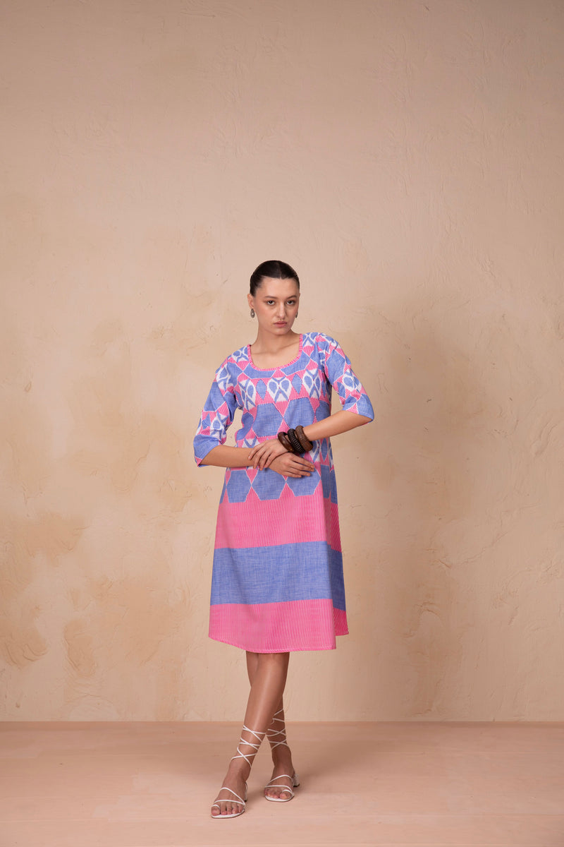 Vibrant Harmony Linen Kurti