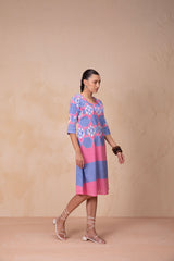 Vibrant Harmony Linen Kurti