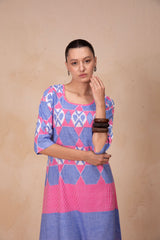 Vibrant Harmony Linen Kurti