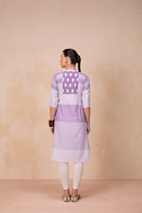 Orchid Bloom Linen Kurti