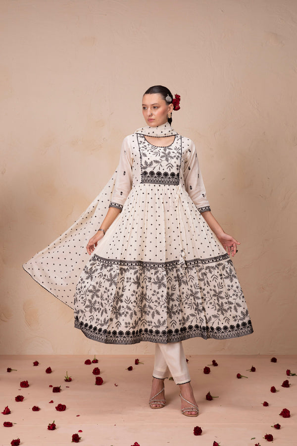 Black Swan Anarkali Set